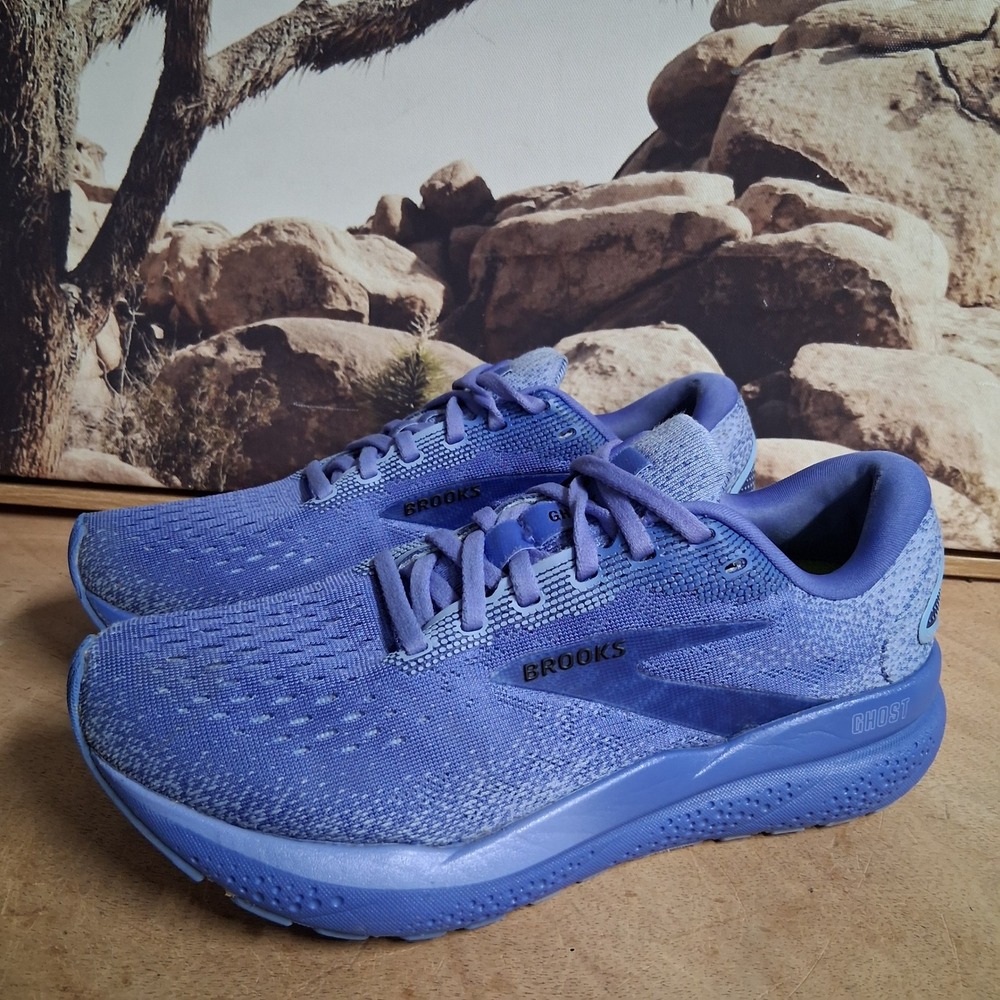 Brooks Ghost 15 Womens Running Shoes Blue Purple Mesh Sneakers 1203801B449 7.5